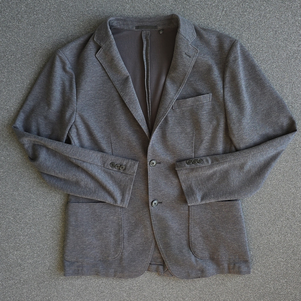 Uniqlo Blazer Men's Size Large Charcoal Gray Unstructured Sport Coat Jacket